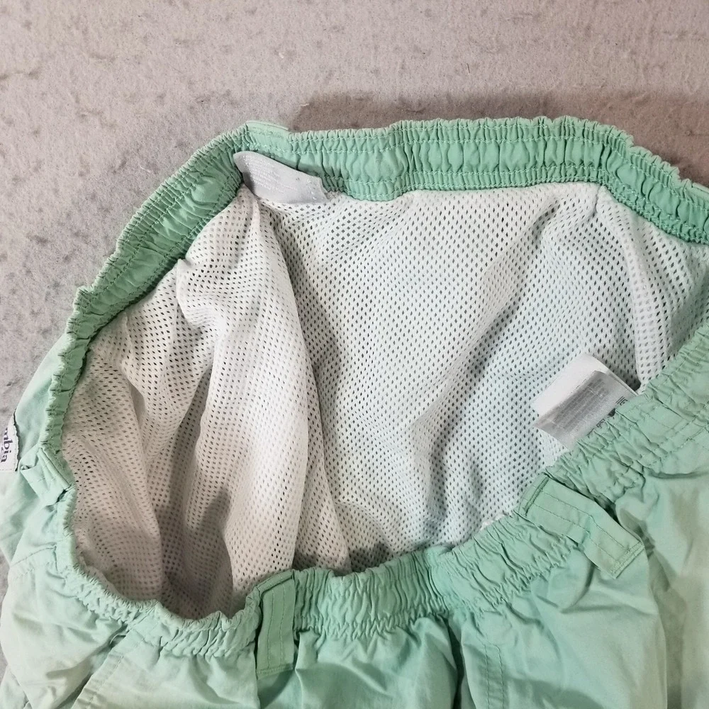 Columbia PFG swim shorts men's large green nylon fishing outdoor adventure